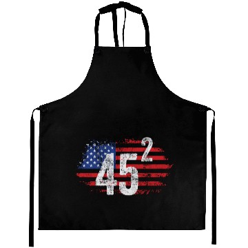 Discover Trump 45 Squared Two Terms Election American Aprons