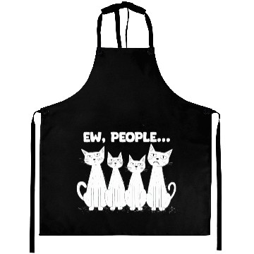 Discover Ew, People (White Cats) Aprons
