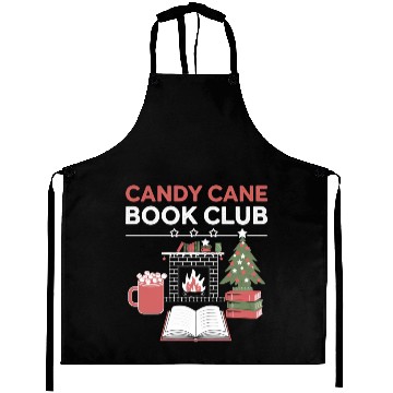Discover Bookish Christmas Candy Cane Book Club Bookish Aprons