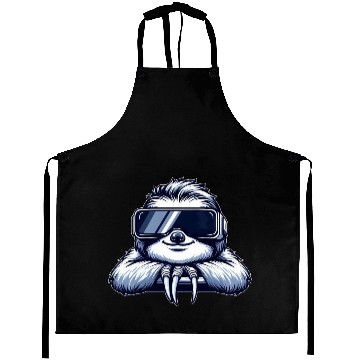 Discover Sloth VR Gamer Gaming Relaxed Chill Aprons