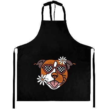 Discover Staffordshire Brown Retro Dog Aprons