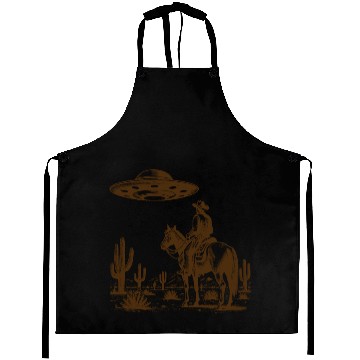 Discover UFO Western Cowboy Aprons