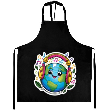 Discover Harmonizing with Earth - Vibrant Sticker Aprons