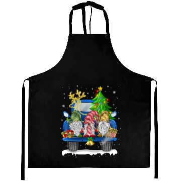 Discover Christmas Truck Cute Gnomes Aprons