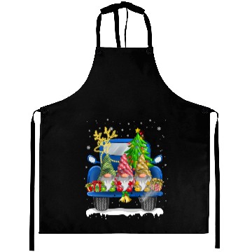 Discover Christmas Truck Cute Gnomes Aprons
