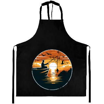 Discover Angler Fishing Fish Aprons