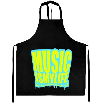 Discover Music is my Life Love Saying Graffiti Spray Drops Aprons