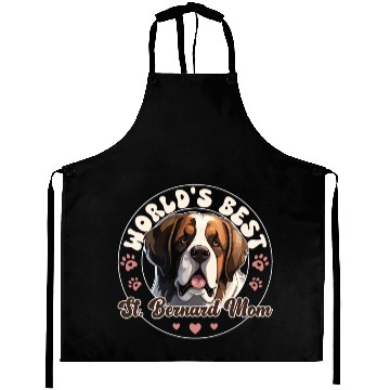 Discover Saint Bernard Groovy St. Bernard Mom Aprons