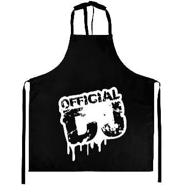 Discover Official DJ Graffiti Spray Drops Music Party Text Aprons