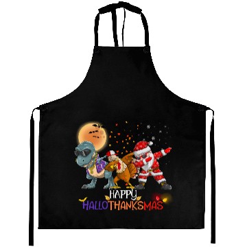 Discover Dabbing Dinosaur Turkey Santa Claus Hallothanksmas Aprons