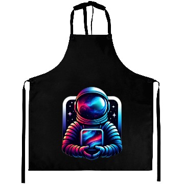 Discover Astronaut Holding Space Aprons