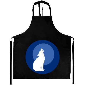 Discover Wolf Moon Nature Vector Aprons