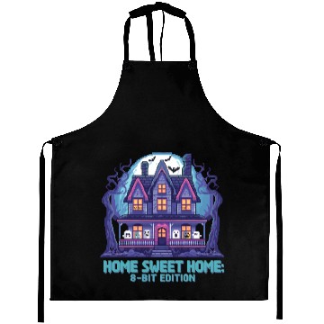 Discover 8 Bit Haunted House 01 Aprons