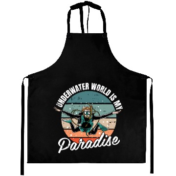 Discover Underwater World Is My Paradise Aprons