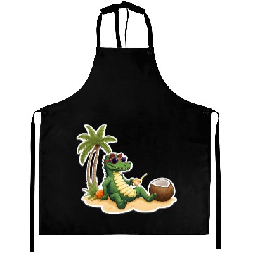 Discover Chill Alligator on the Beach Aprons