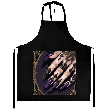 Discover Gothic Fantasy Halloween Nails Aprons