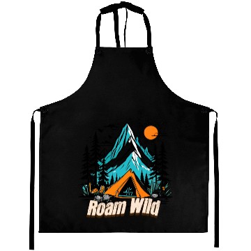 Discover Roam Wild, Rv & Camping life Aprons