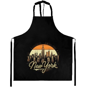Discover New York Skyline - Iconic Cityscape Beauty Aprons