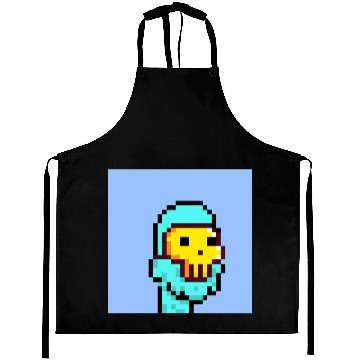 Discover Pixel Alien golden mask Aprons