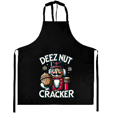 Discover Deez Nut Nutcracker Meme Aprons: Funny Christmas