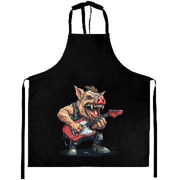 Discover Punk Rock Guitar Pig Aprons