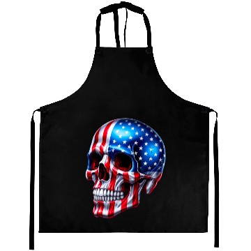 Discover American Flag Skull Aprons
