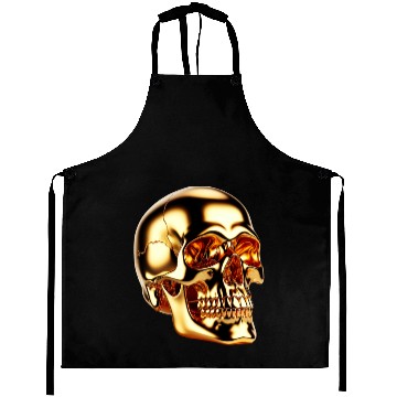 Discover Golden Skull of Fortune Aprons