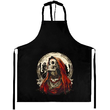 Discover Santa Muerte Saint Death Mexican Sugar Skull Aprons