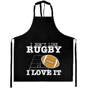 Discover I Love Rugby Funny Rugby Player Aprons