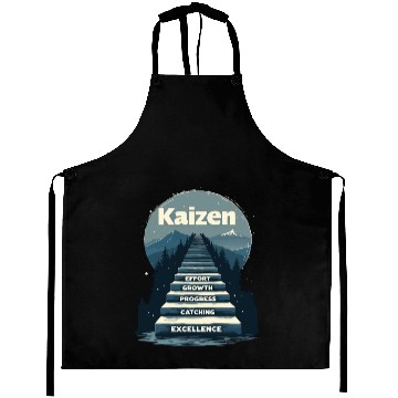 Discover Kaizen Effort Growth Progress Aprons