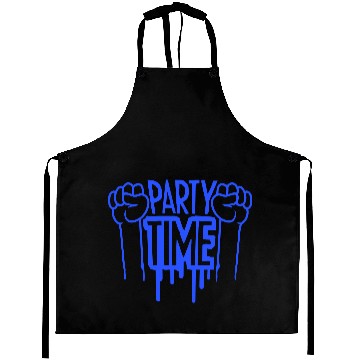 Discover Party Time Crew Team Fun Friends Group Member Text Aprons