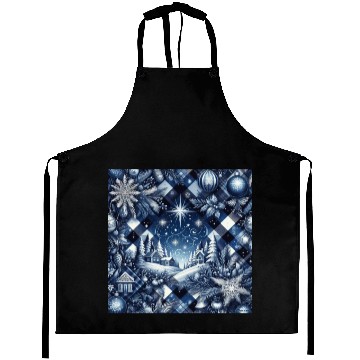 Discover flannel blue and white christmas Aprons