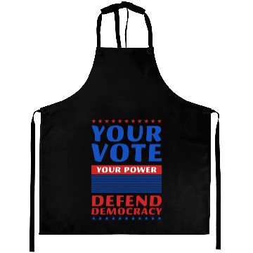 Discover Your Vote, Your Power - Defend Democracy -Election Aprons