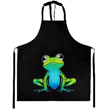 Discover Trendy Cute Happy Green Frog Aprons