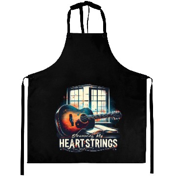 Discover Strumming My Heartstrings Guitar Music Lover Songs Aprons