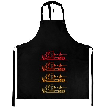 Discover Truck driver heart beat Trucker Funny Truck Driver Aprons