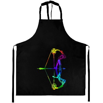 Discover Archery rainbow colors polygon sport Aprons