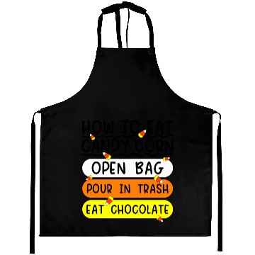Discover How To Eat Candy Corn Funny Candy Corn Halloween Aprons
