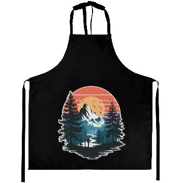 Discover Wildlife Forest Nature Trees Retro Outdoors Aprons