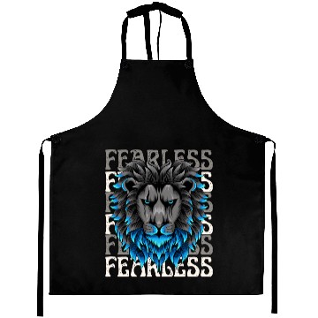 Discover Black Blue Illustrative Fearless Aprons