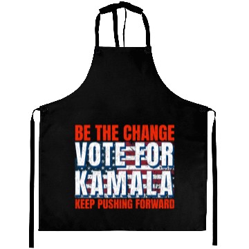 Discover Be the Change - Vote for KamalaHarris. US Election Aprons