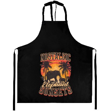 Discover Elephant Nostalgic Elephant Sunsets Aprons