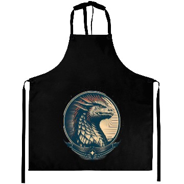 Discover Mystic Dragon Emblem Aprons Design