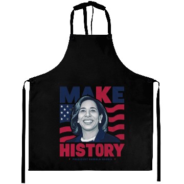 Discover Make History Kamala Harris Aprons USA Flag Design