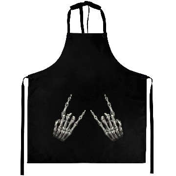 Discover Rock On Rock Star Skeleton Hands Rocker Halloween Aprons