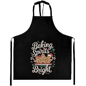 Discover Baking Spirits Bright Holiday Gingerbread and Cand Aprons
