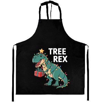 Discover Dinosaur Christmas Tree Rex Pajamas Xmas Lights Aprons