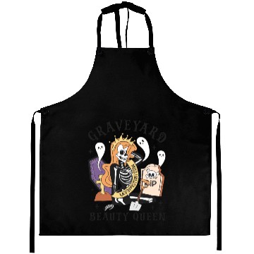 Discover Graveyard Beauty Queen: Spooky & Funny Halloween Aprons
