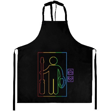 Discover Elevator LGBT Rainbow Repair Inspector Elevator Aprons