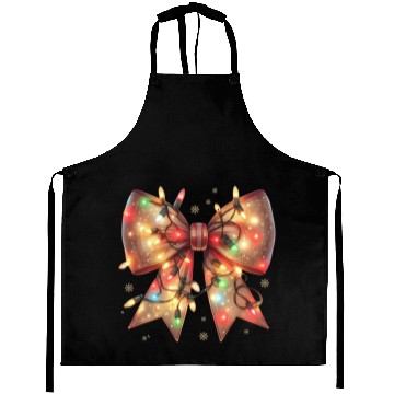 Discover Christmas Light Coquette Bow Aprons